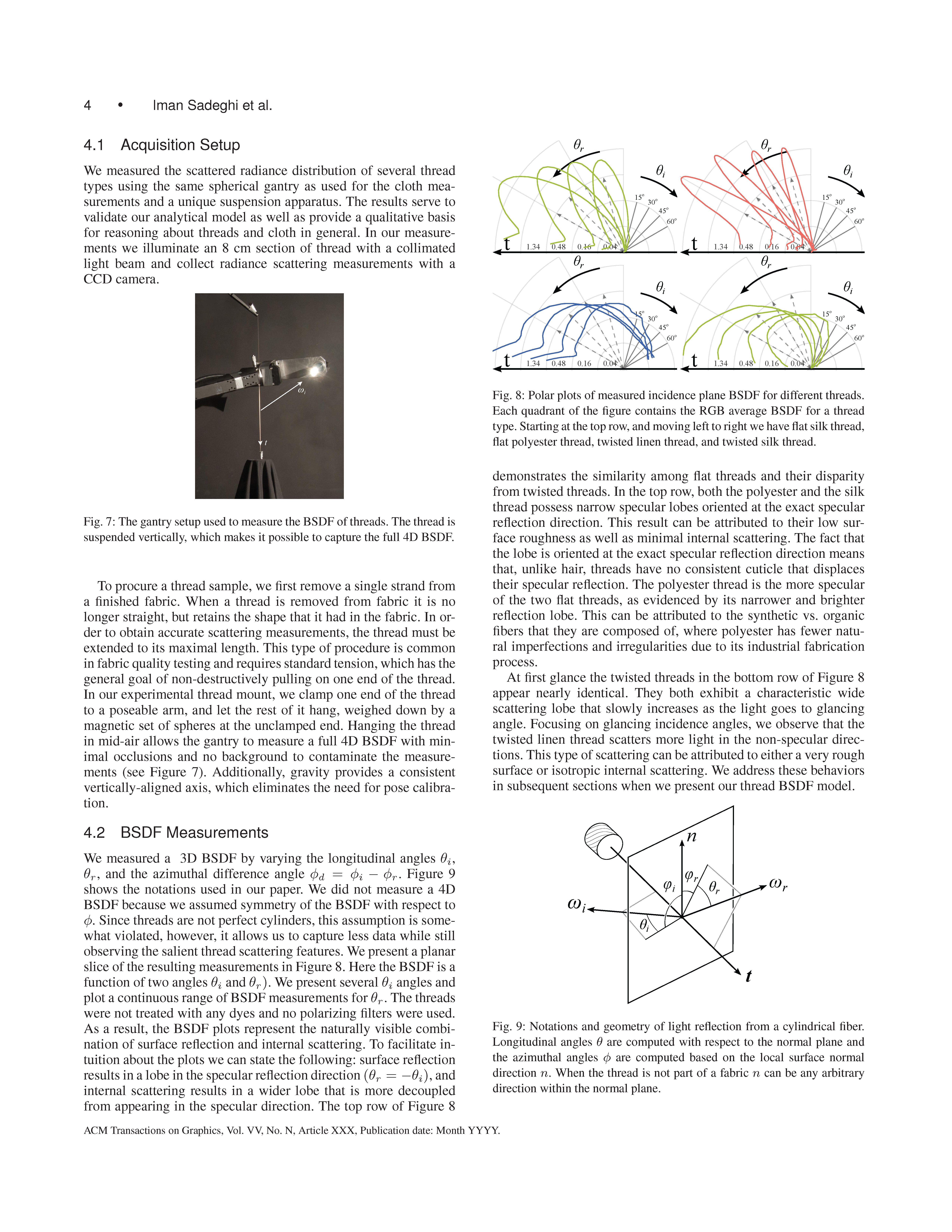 A Practical Microcylinder Appearance Model for Cloth Rendering Page 4