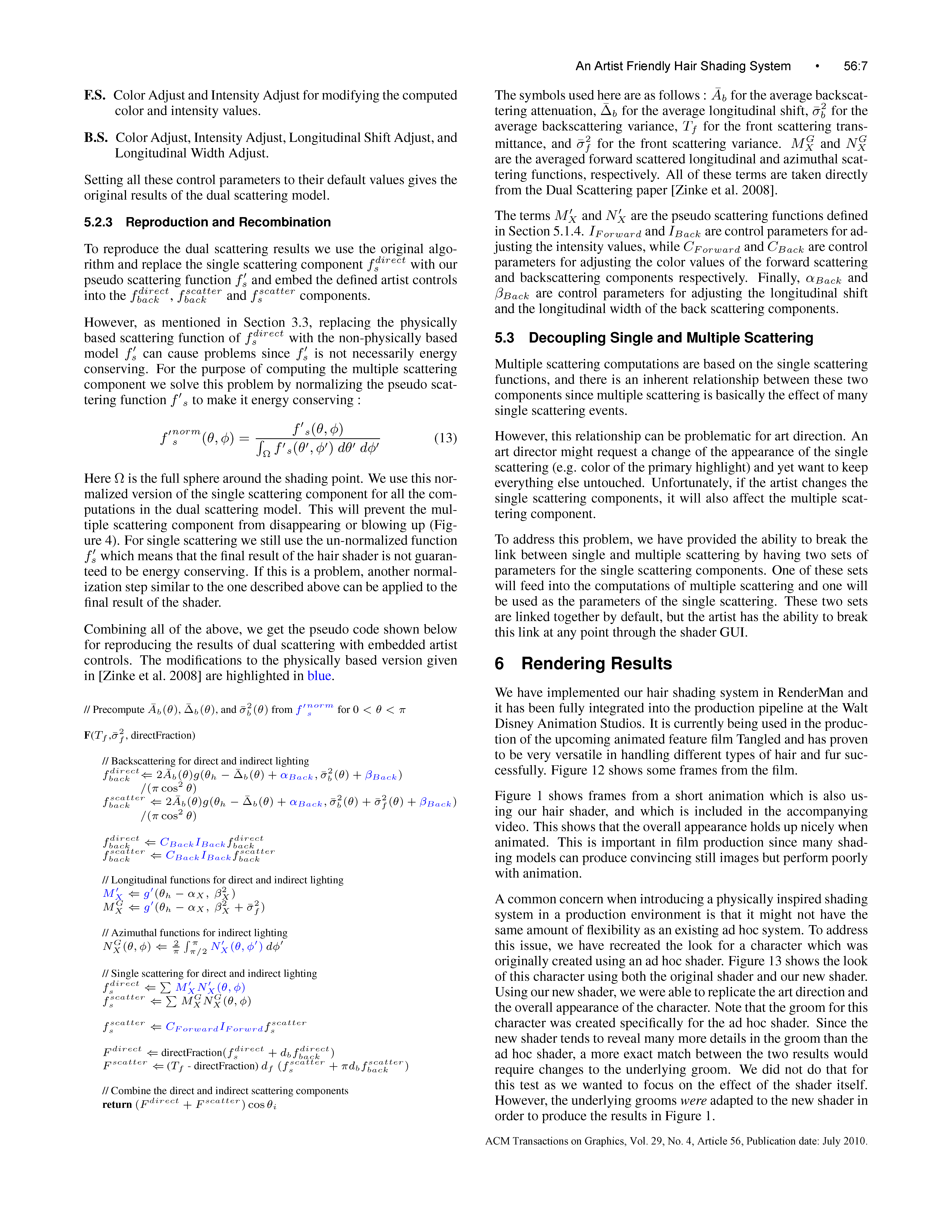 An Artist Friendly Hair Shading System Page 7