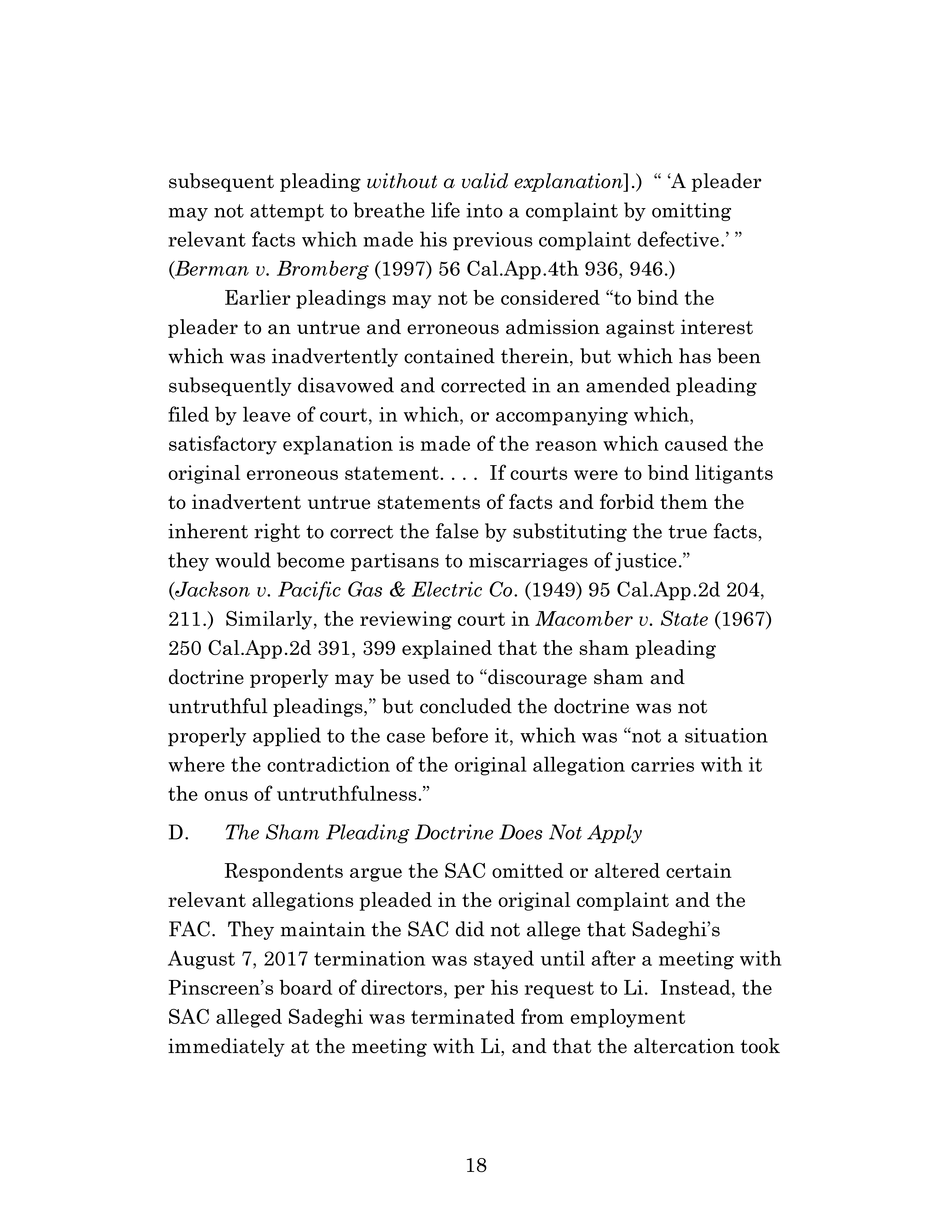 Appellate Court's Opinion Upholding Sadeghi's Claims for Battery and IIED Against Chen, Hu and Kung Page 18