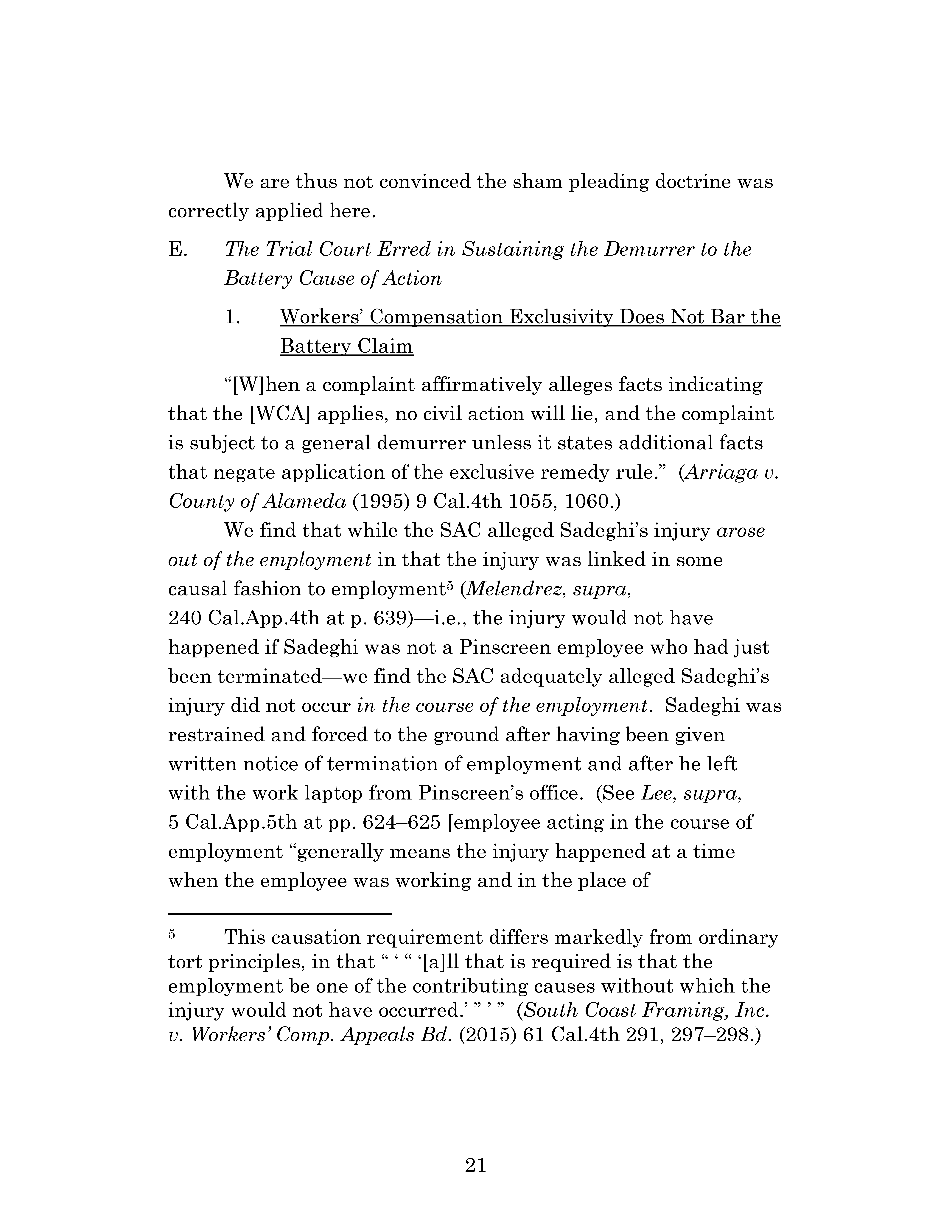 Appellate Court's Opinion Upholding Sadeghi's Claims for Battery and IIED Against Chen, Hu and Kung Page 21