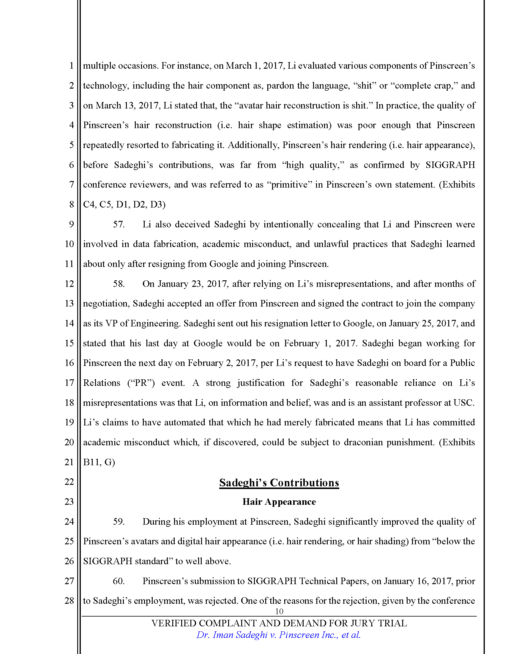 Verified Complaint Page 10