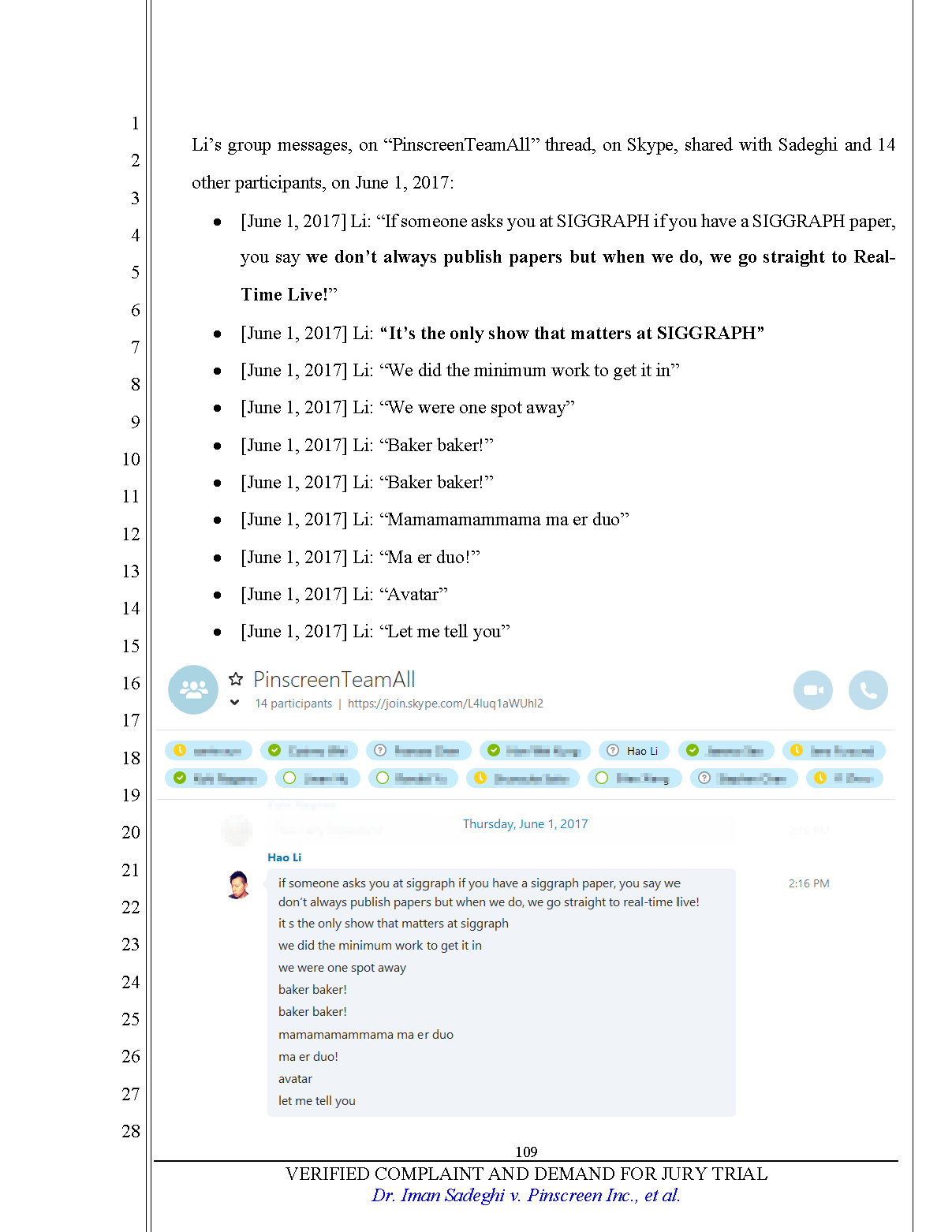 Verified Complaint Page 109