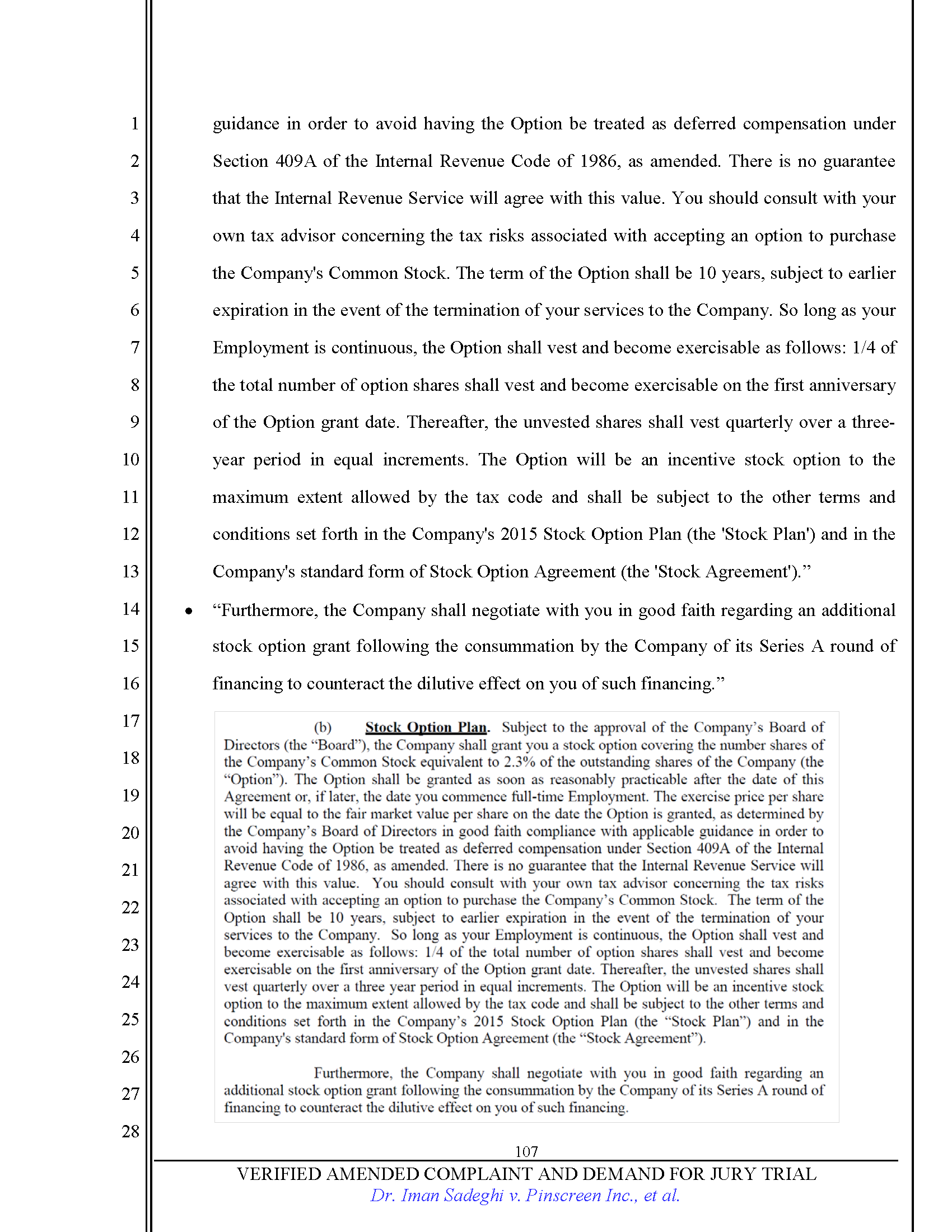 First Amended Complaint (FAC) Page 107