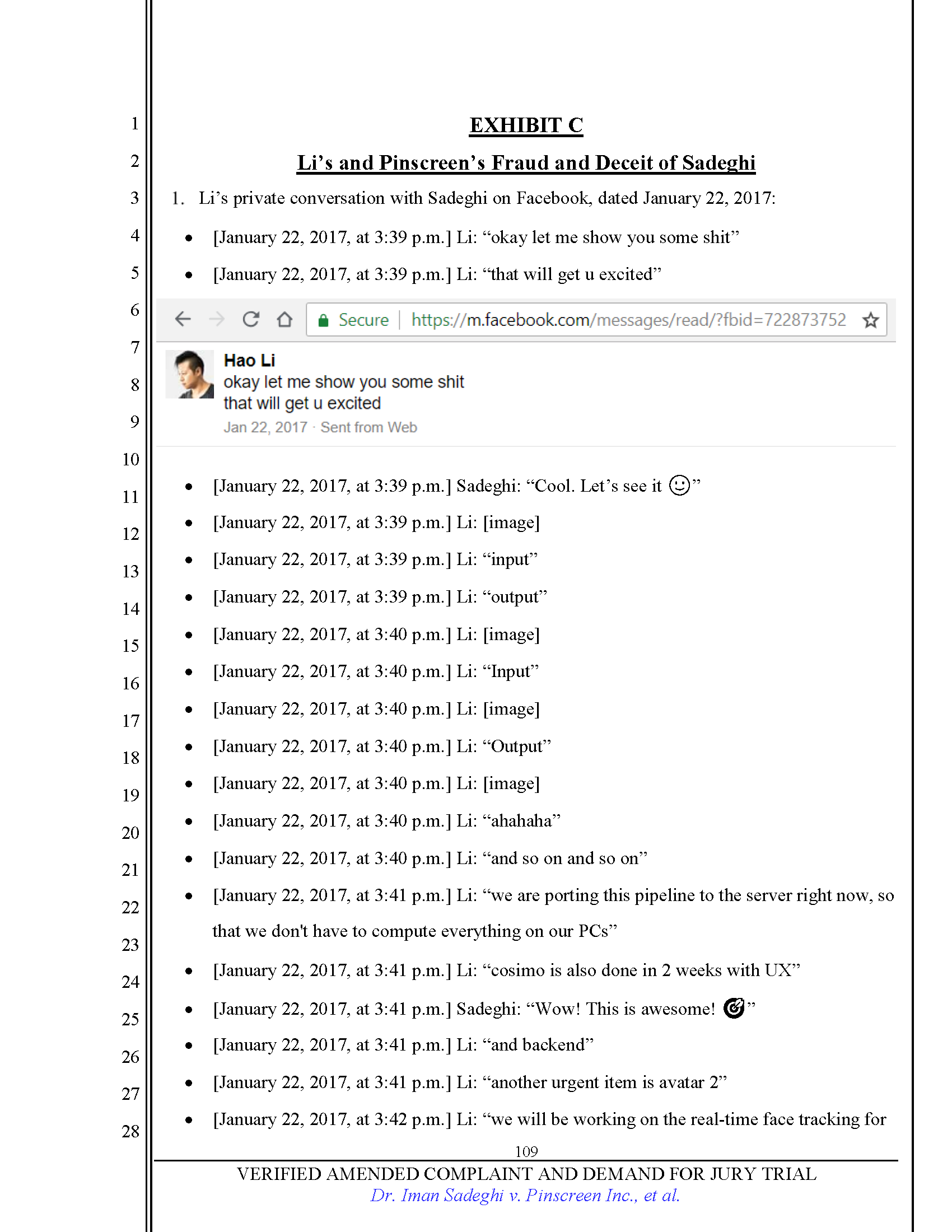 First Amended Complaint (FAC) Page 109