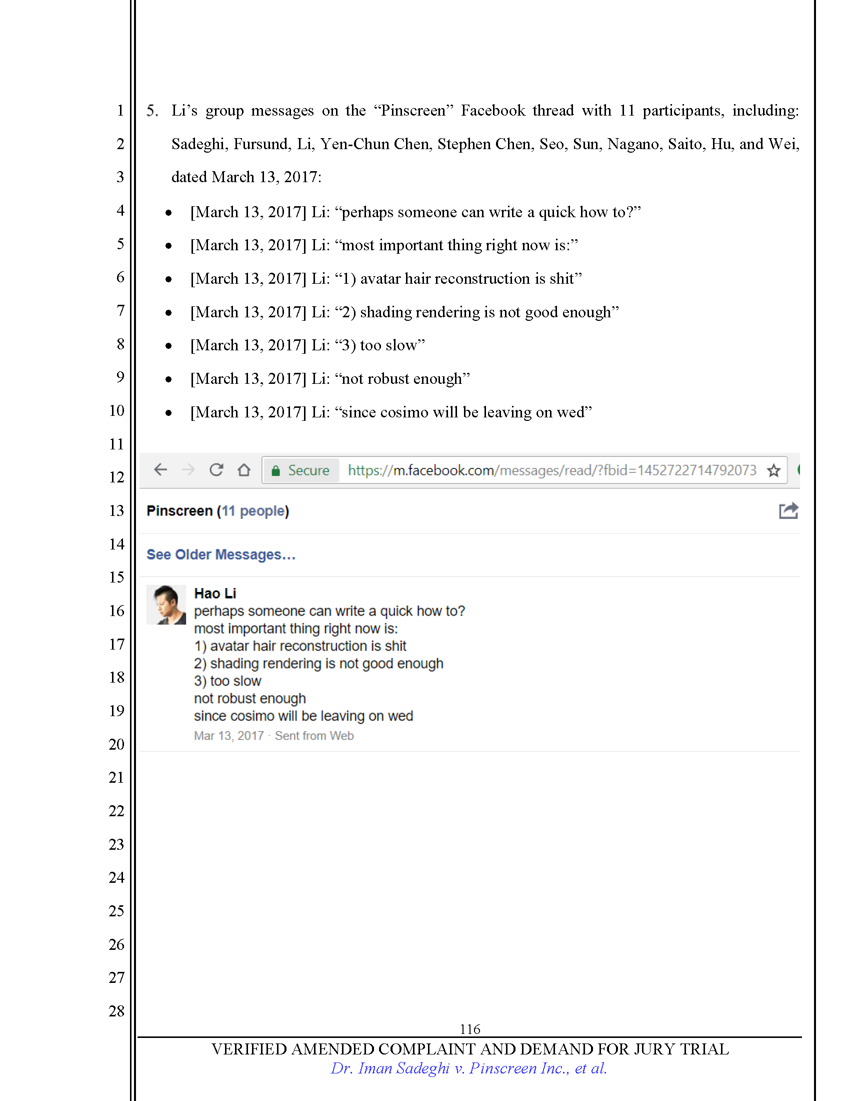 First Amended Complaint (FAC) Page 116