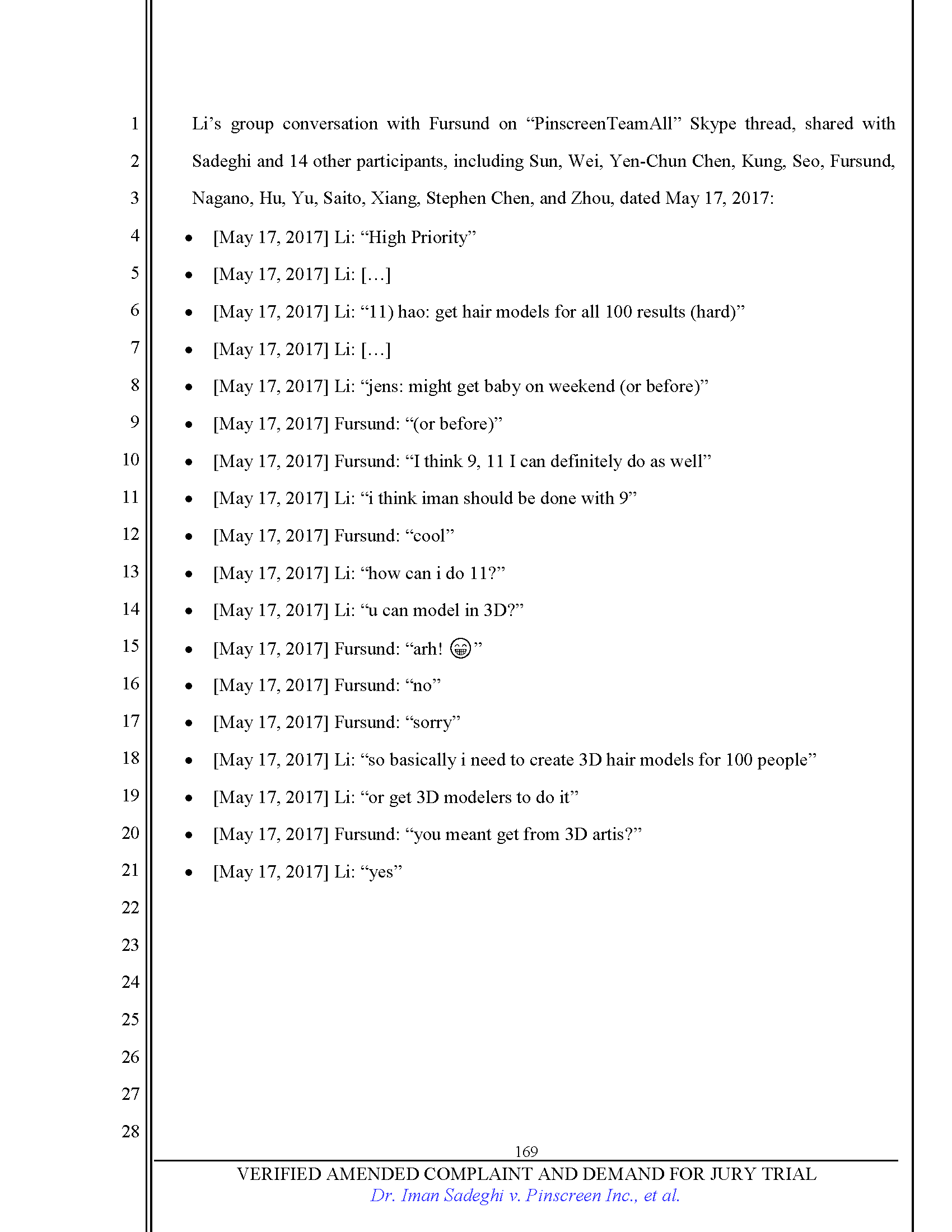 First Amended Complaint (FAC) Page 169