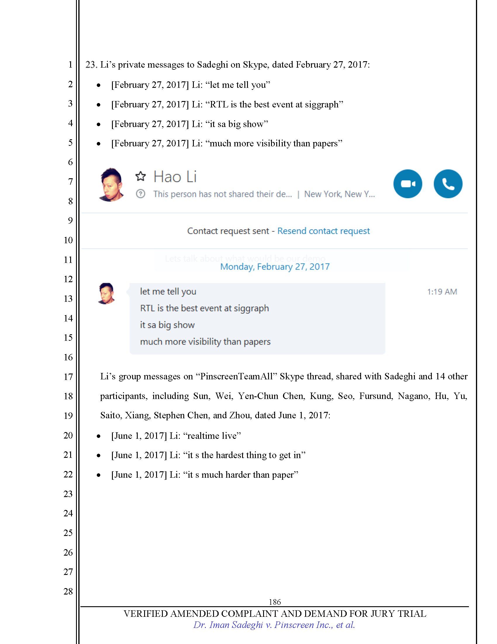 First Amended Complaint (FAC) Page 186