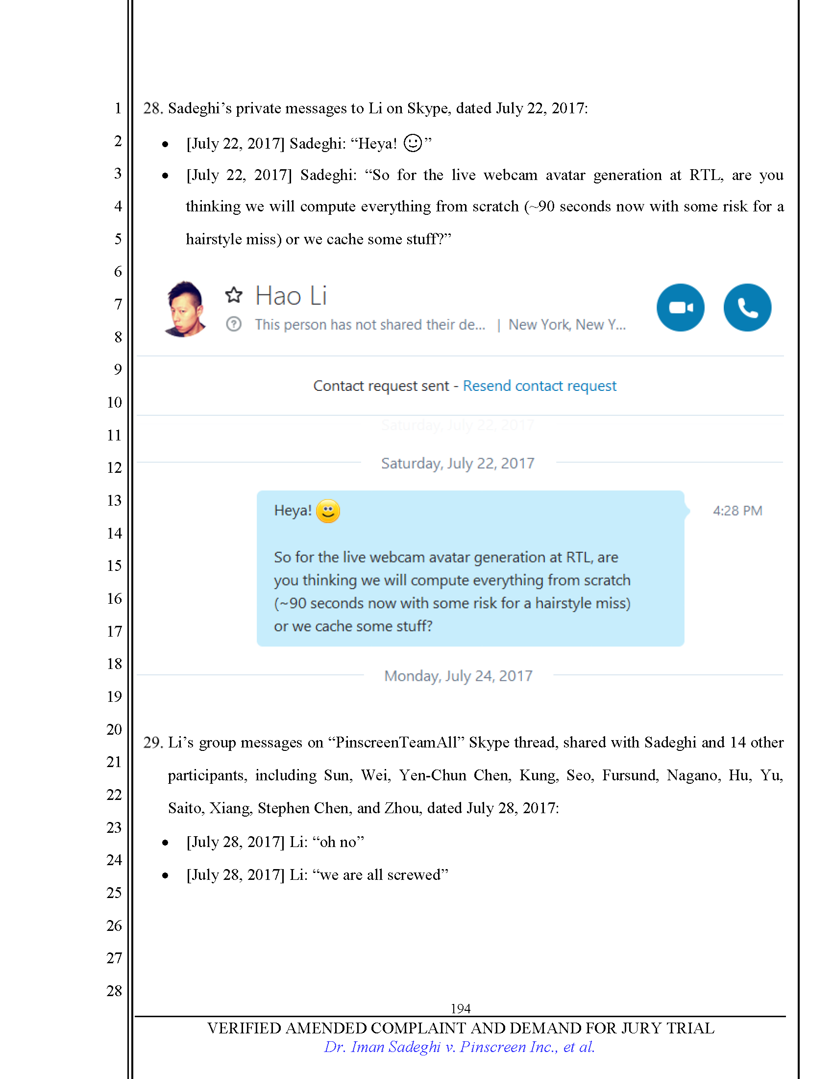 First Amended Complaint (FAC) Page 194