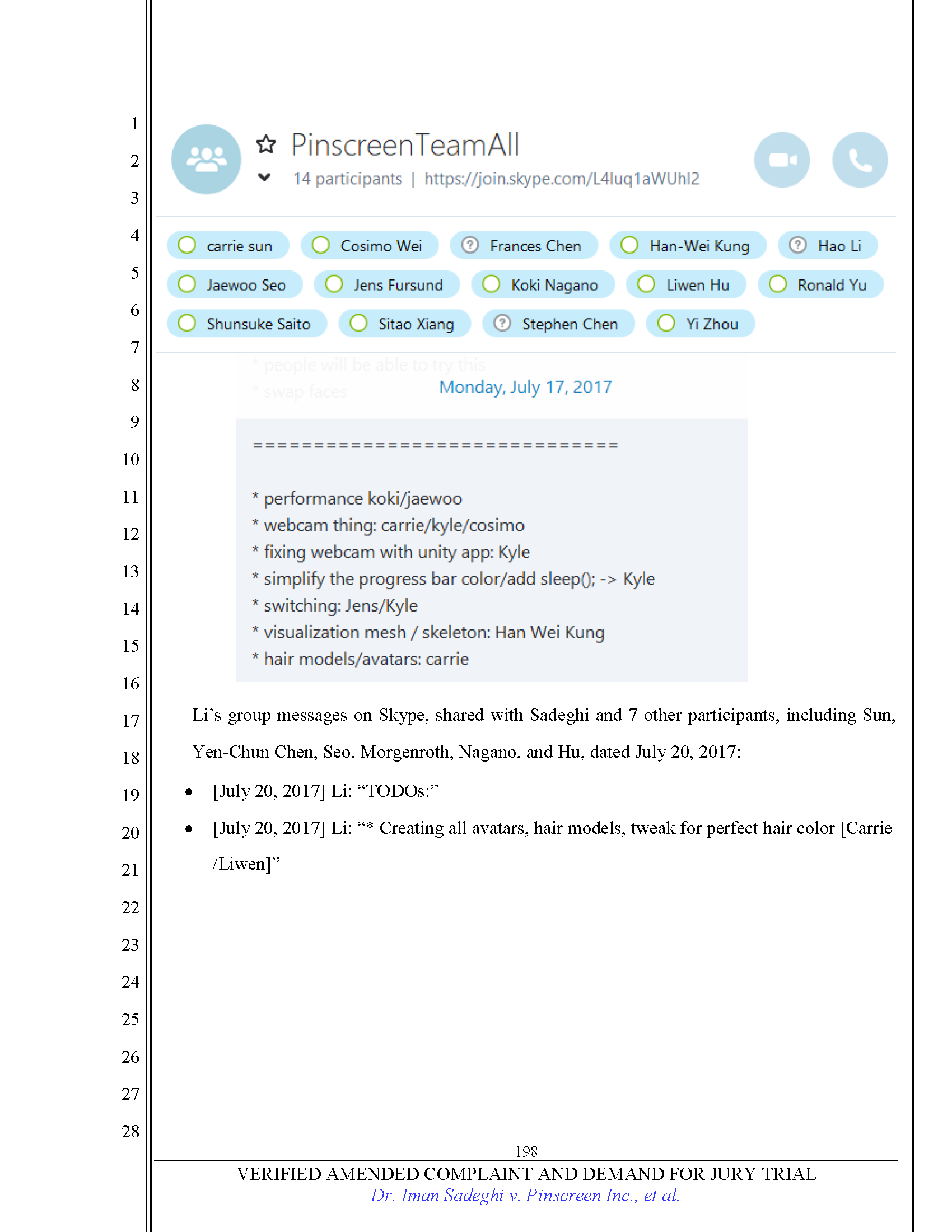 First Amended Complaint (FAC) Page 198