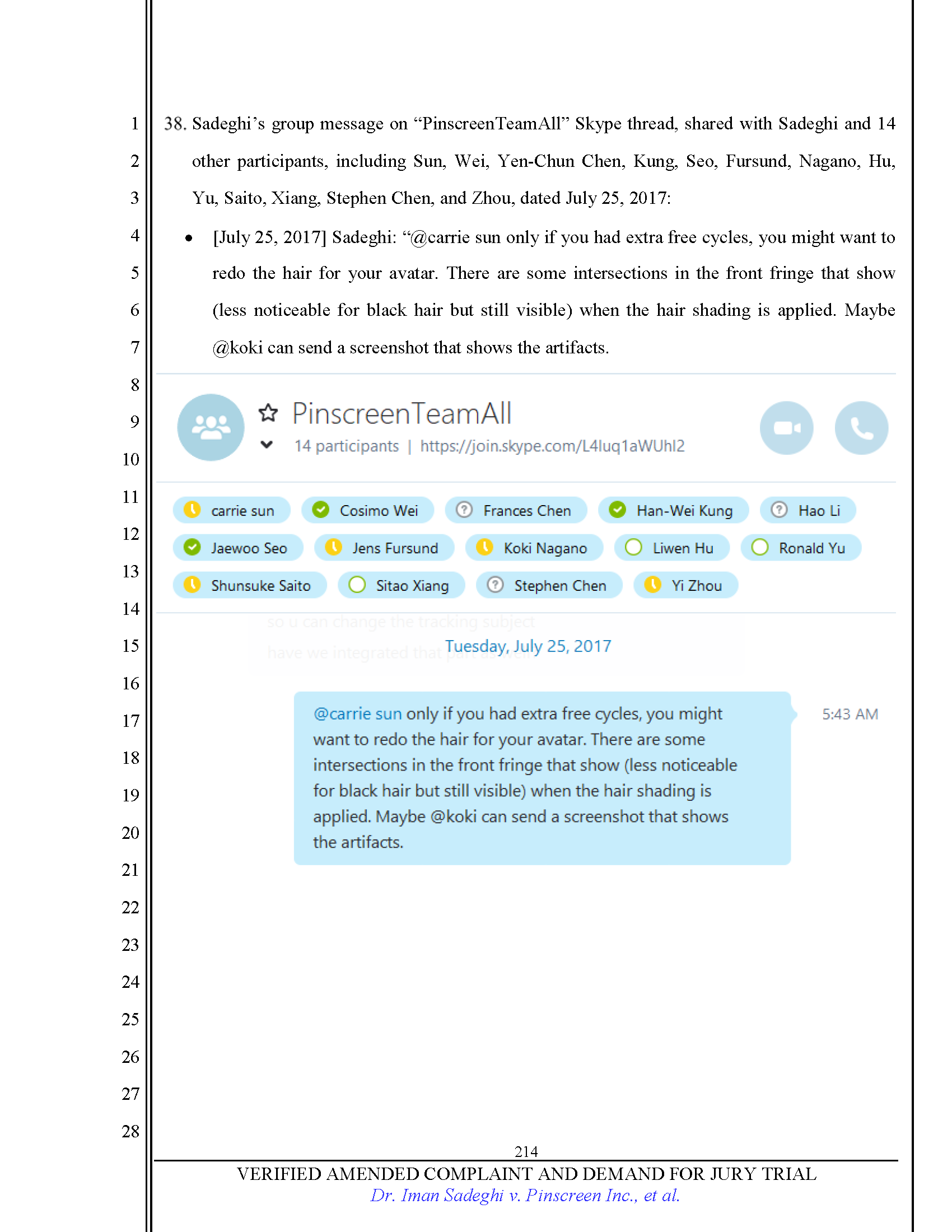 First Amended Complaint (FAC) Page 214