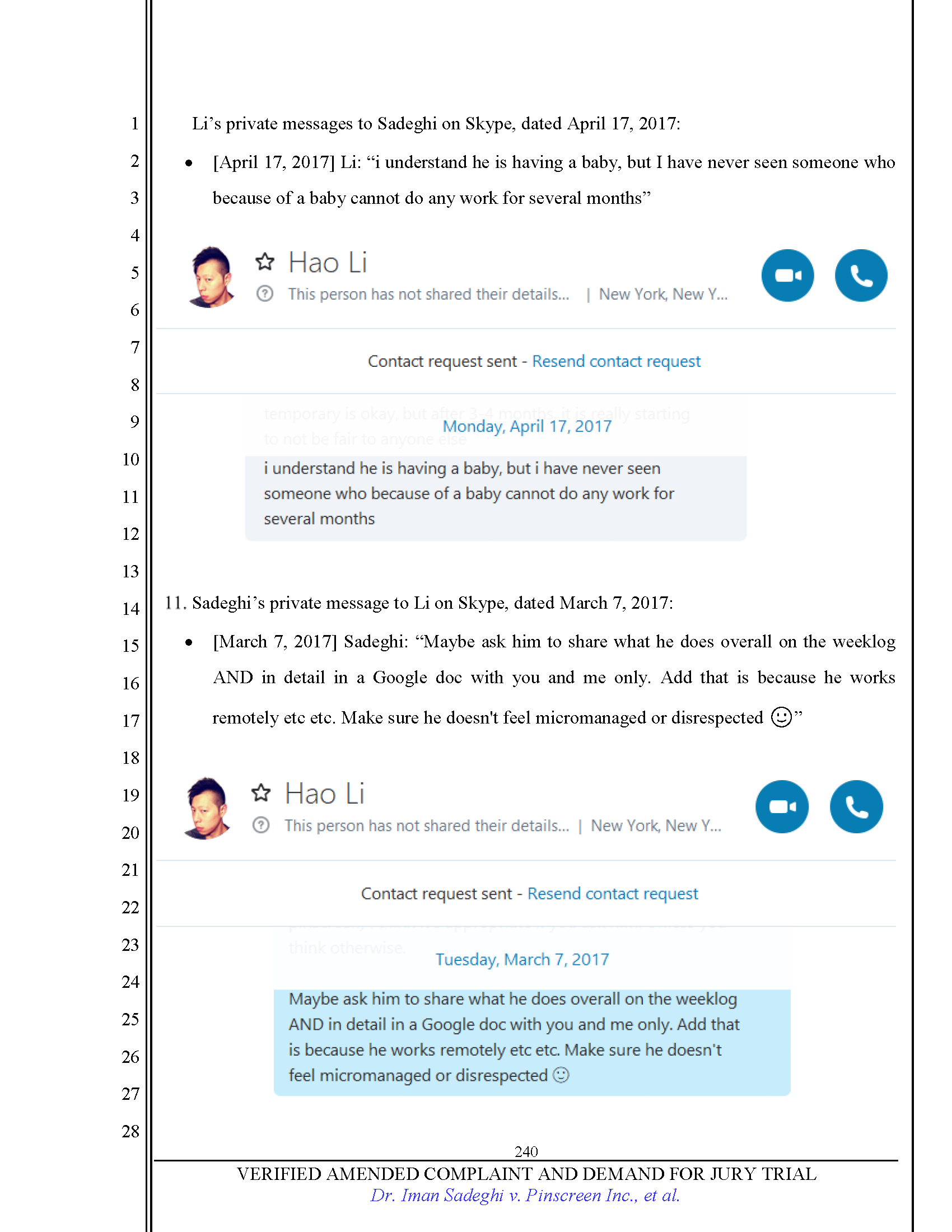 First Amended Complaint (FAC) Page 240