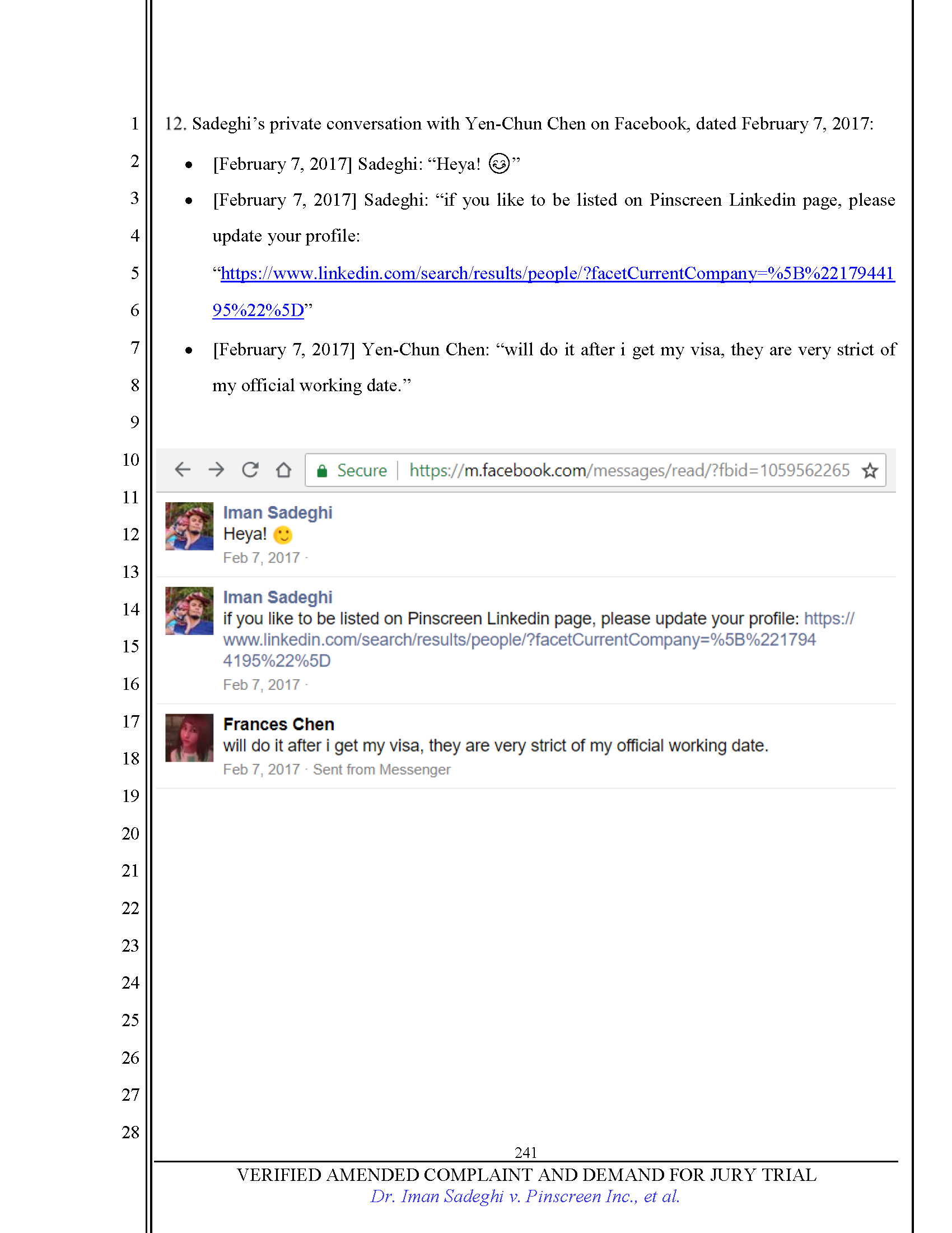 First Amended Complaint (FAC) Page 241