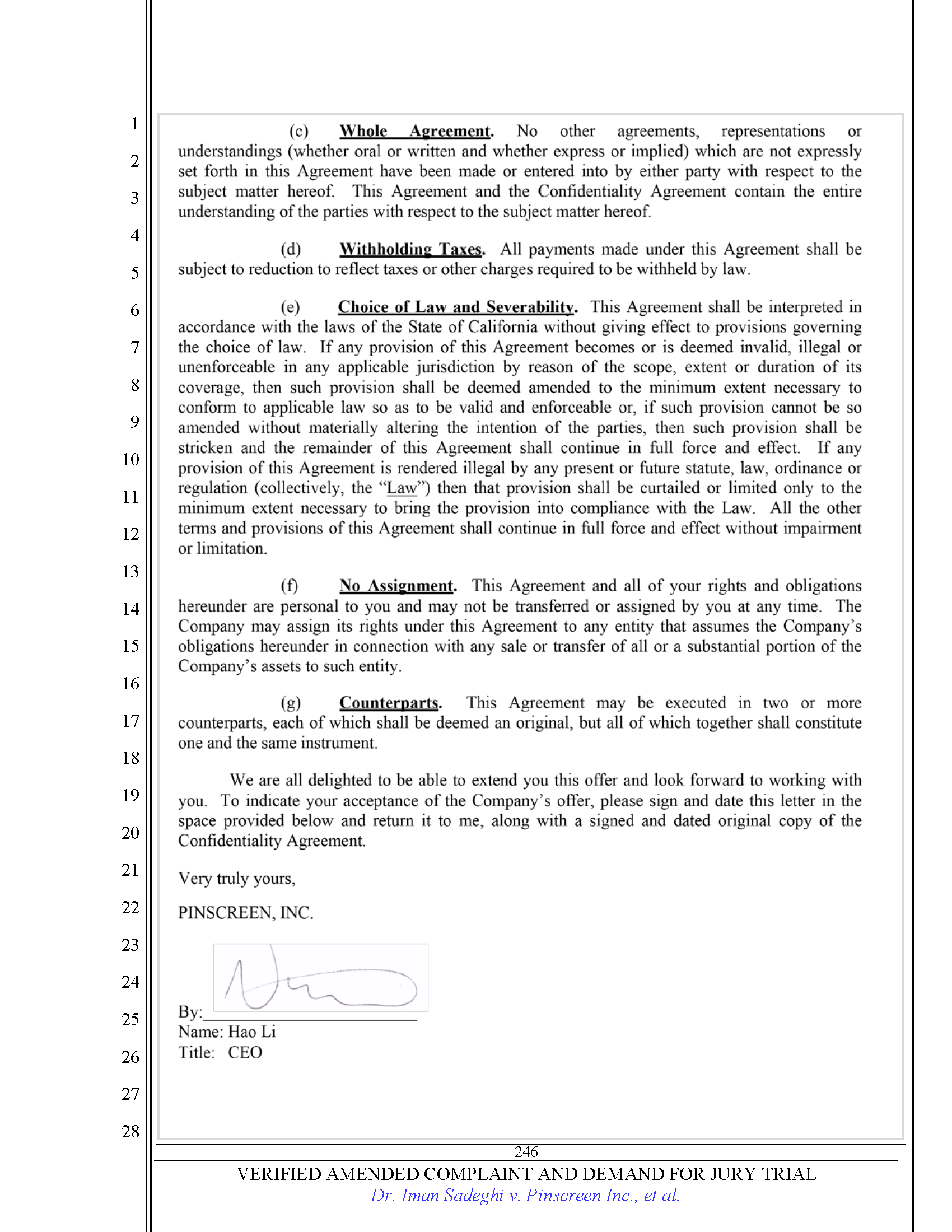 First Amended Complaint (FAC) Page 246