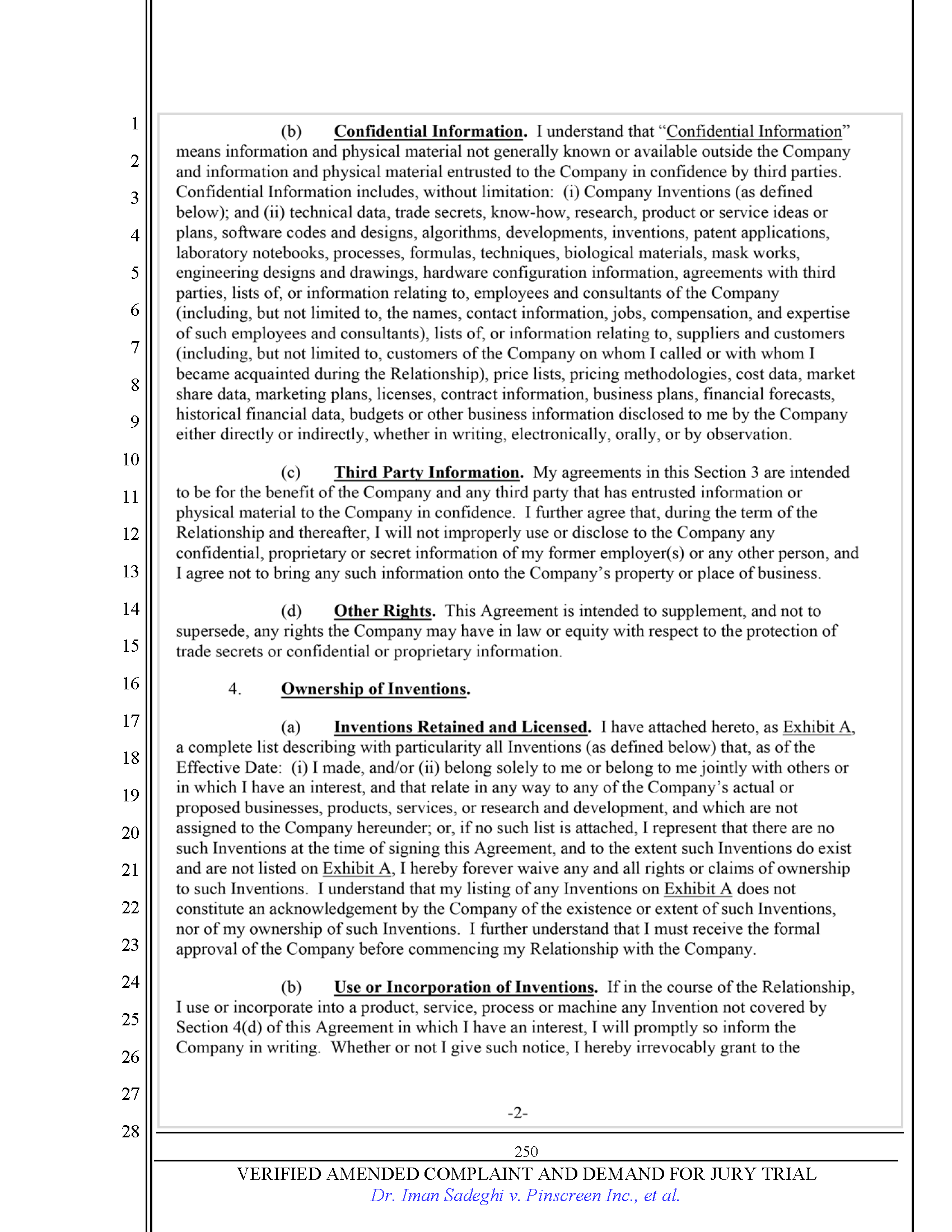 First Amended Complaint (FAC) Page 250