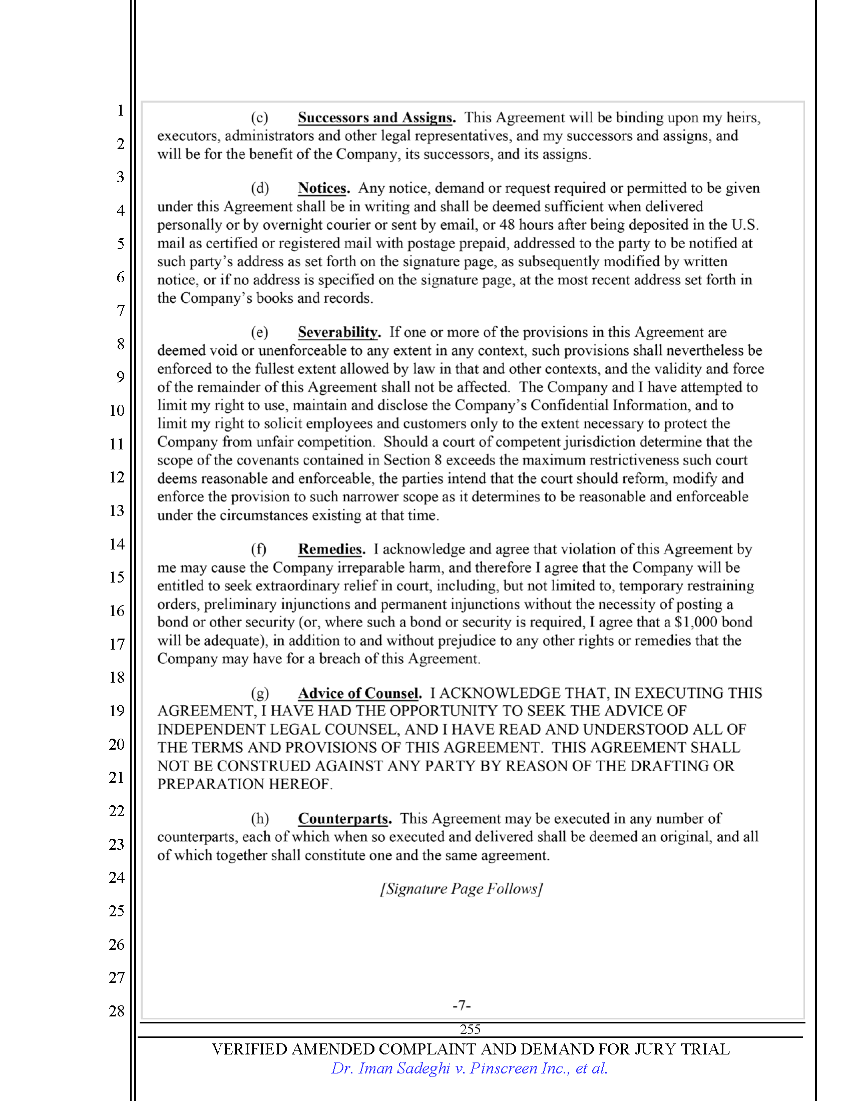 First Amended Complaint (FAC) Page 255