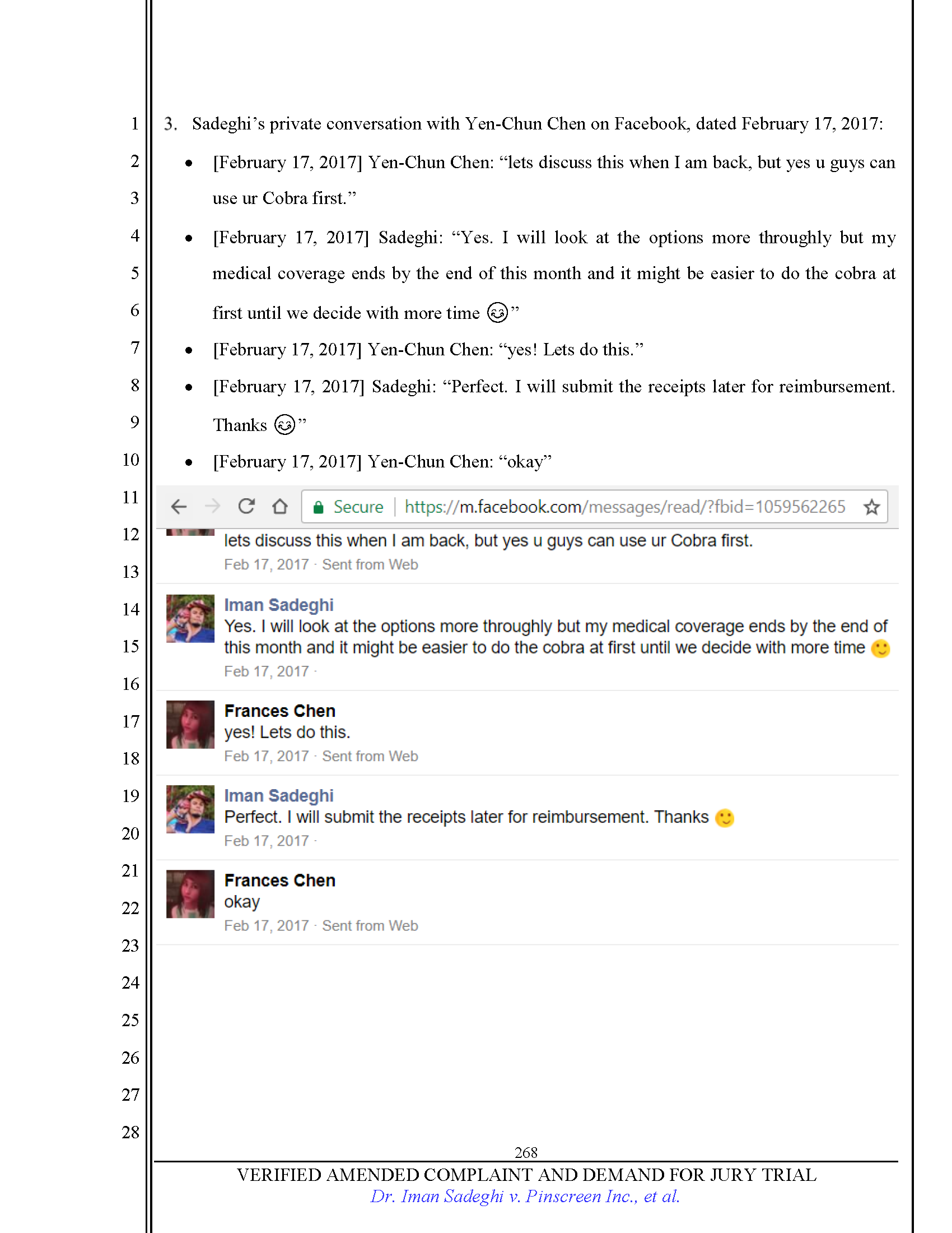 First Amended Complaint (FAC) Page 268