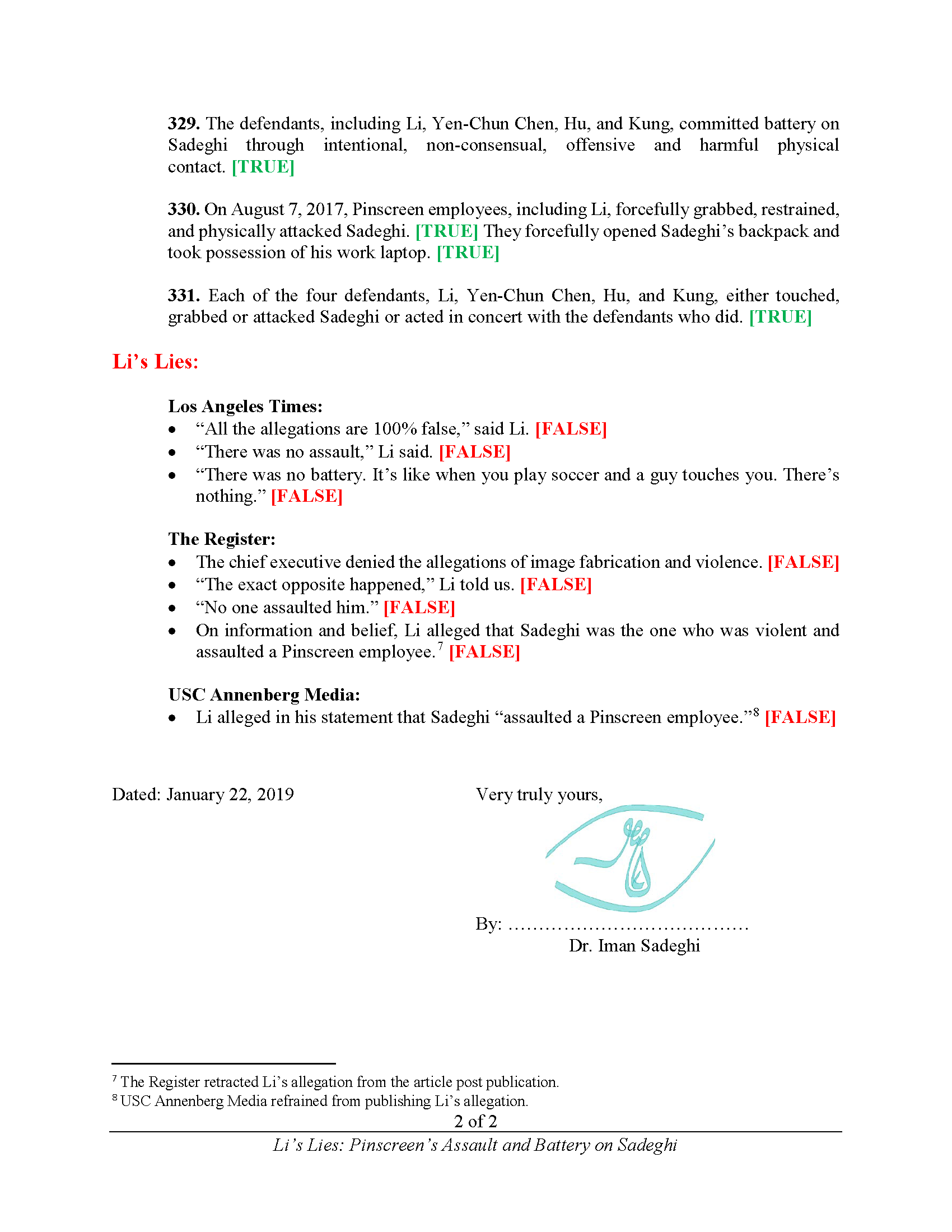 Pinscreen's Assault and Battery on Sadeghi Page 2